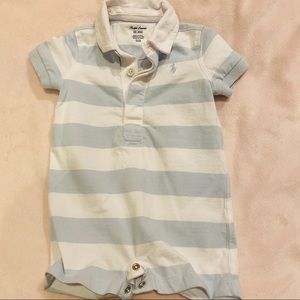 Ralph Lauren boys striped rugby shortall. 3 months
